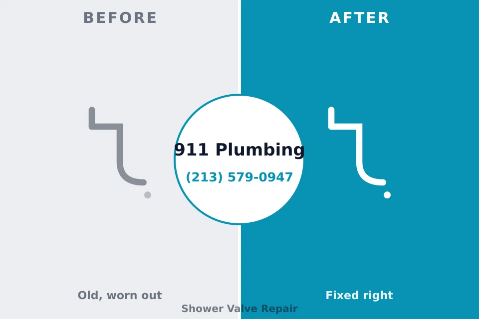 Before and after: plumbing repair Wrightsville, PA